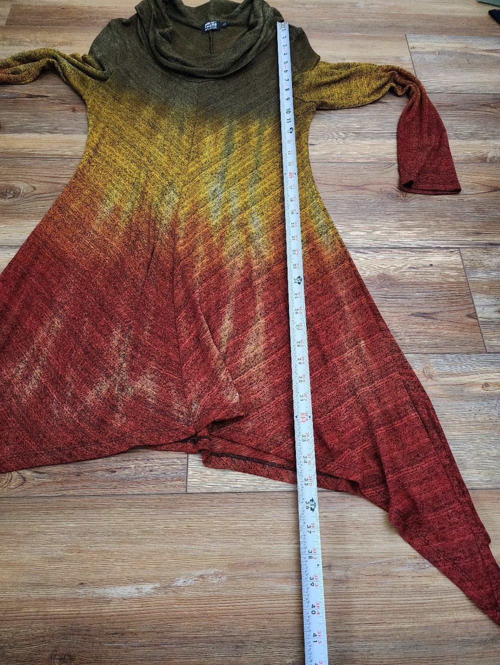 Art Of Cloth Asymmeyrical Tunic Top Women's M Ombre - Picture 4 of 7